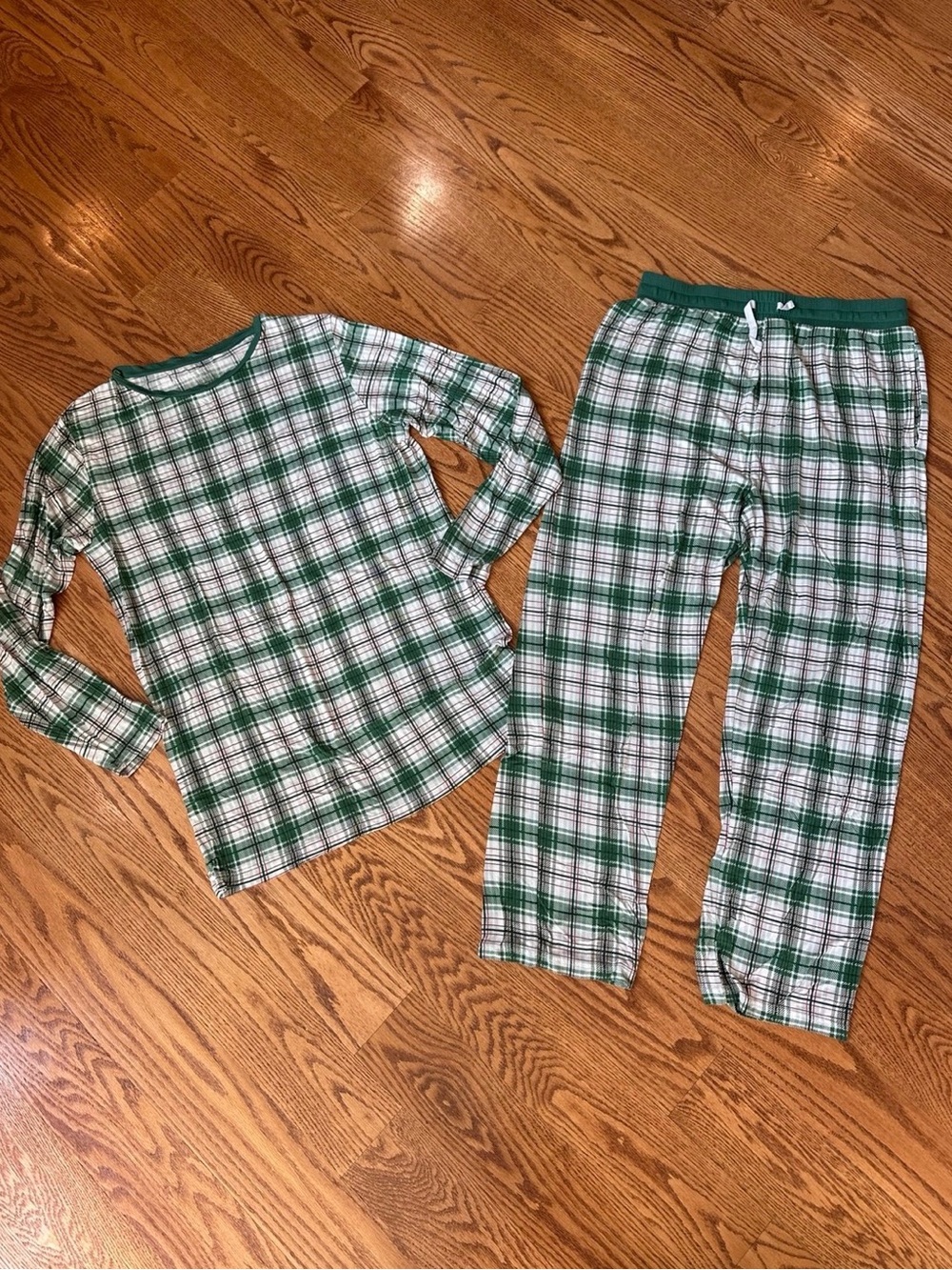 Little Sleepies Bamboo Pajama Set Christmas Plaid Adult Medium